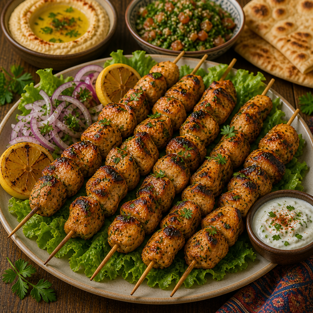 Orientalische Hähnchenspieße